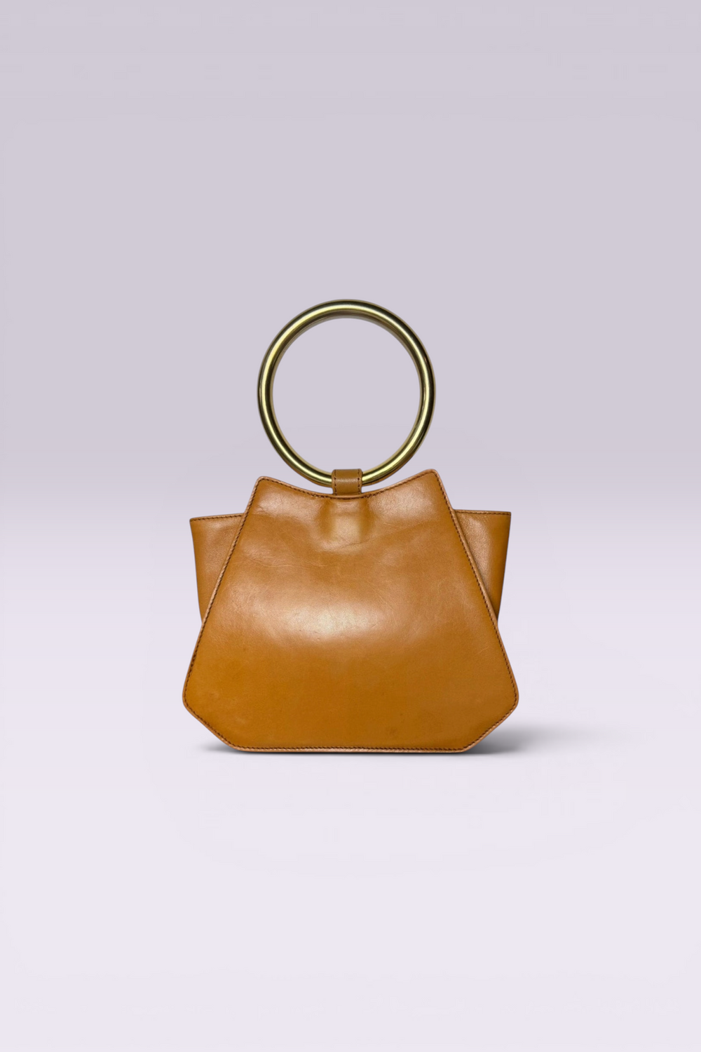 Escada Leather Ring Handle Grommet Bag | Italian Vintage