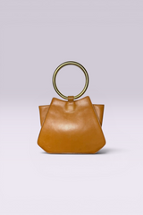 Escada Leather Ring Handle Grommet Bag | Italian Vintage
