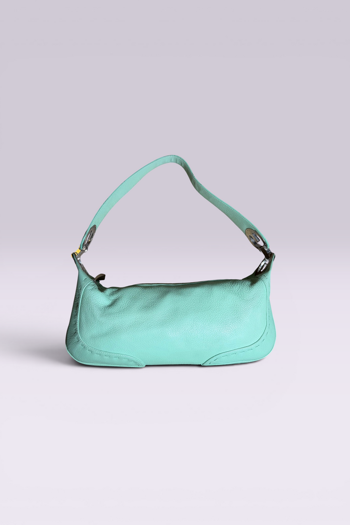 Escada Mint Green Leather Shoulder Bag | Italian Secondhand