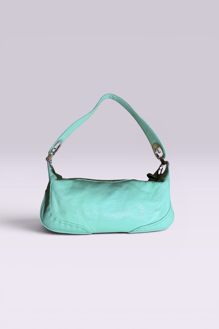 Escada Mint Green Leather Shoulder Bag | Italian Secondhand