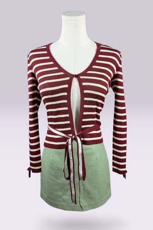 Blumarine Striped Silk Knit Top | Italian Vintage