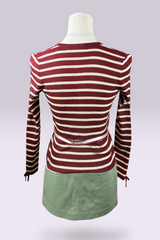 Blumarine Striped Silk Knit Top | Italian Vintage