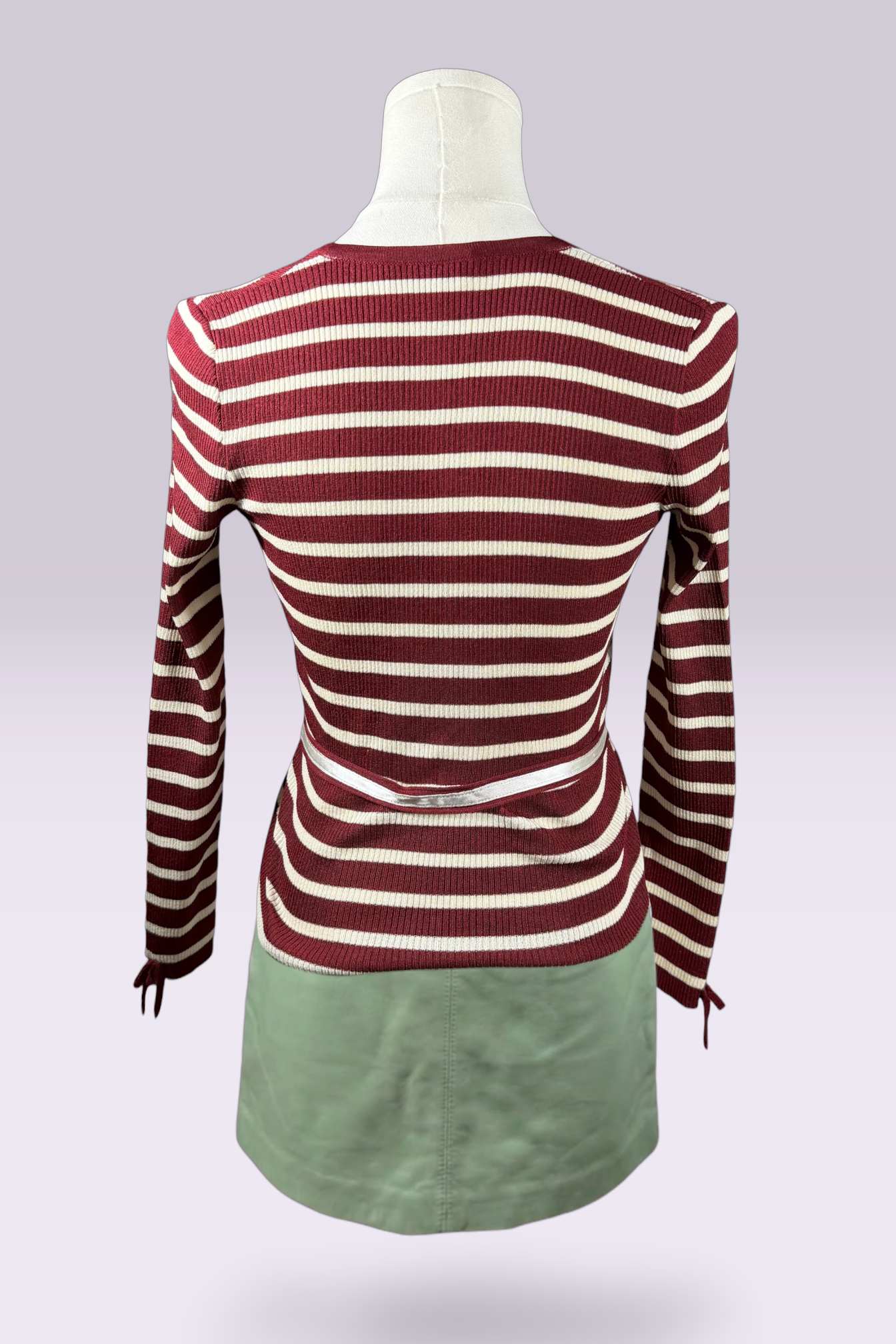 Blumarine Striped Silk Knit Top | Italian Vintage