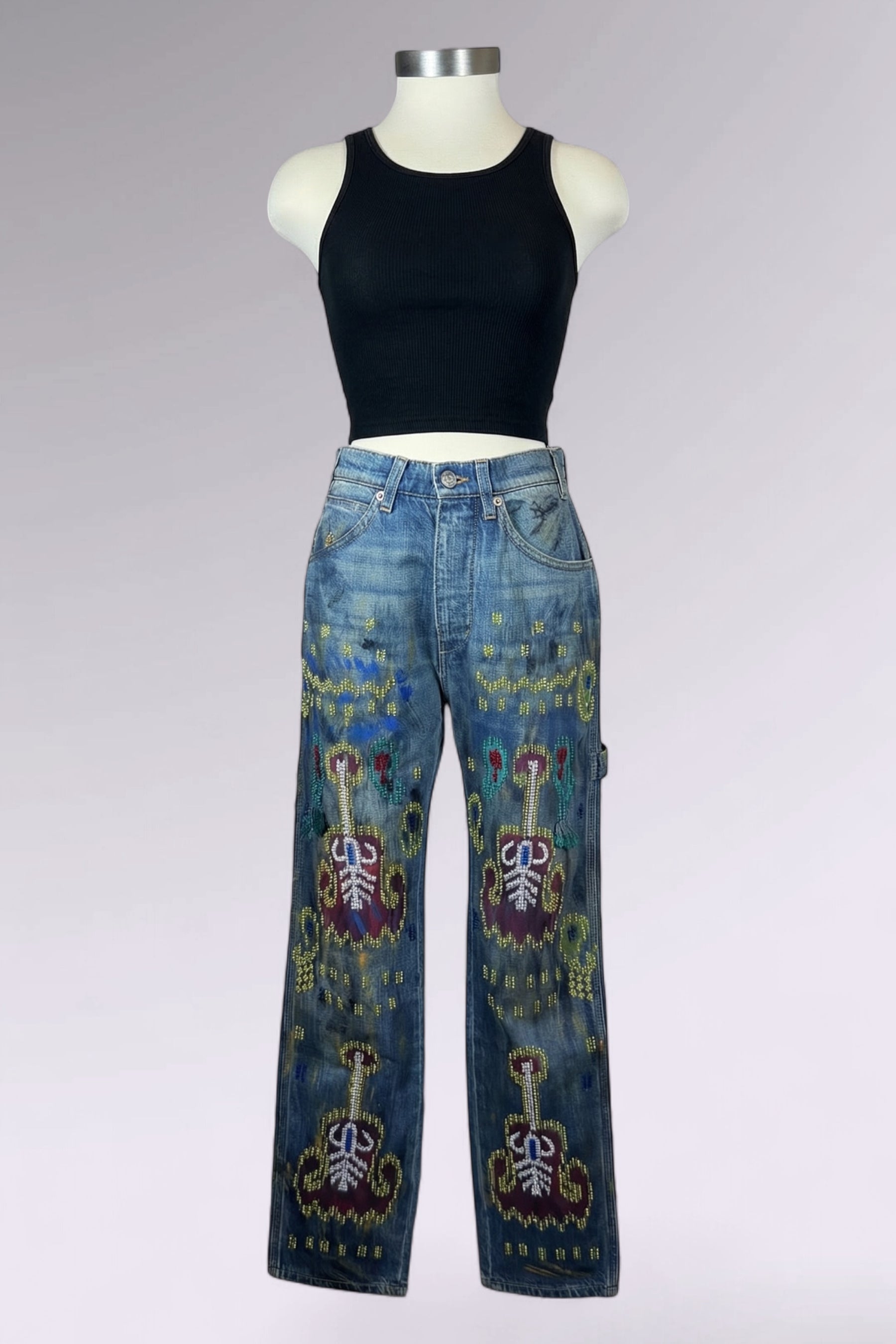 Ralph Lauren Collection Embellished Painter Jeans | American Secondhand
