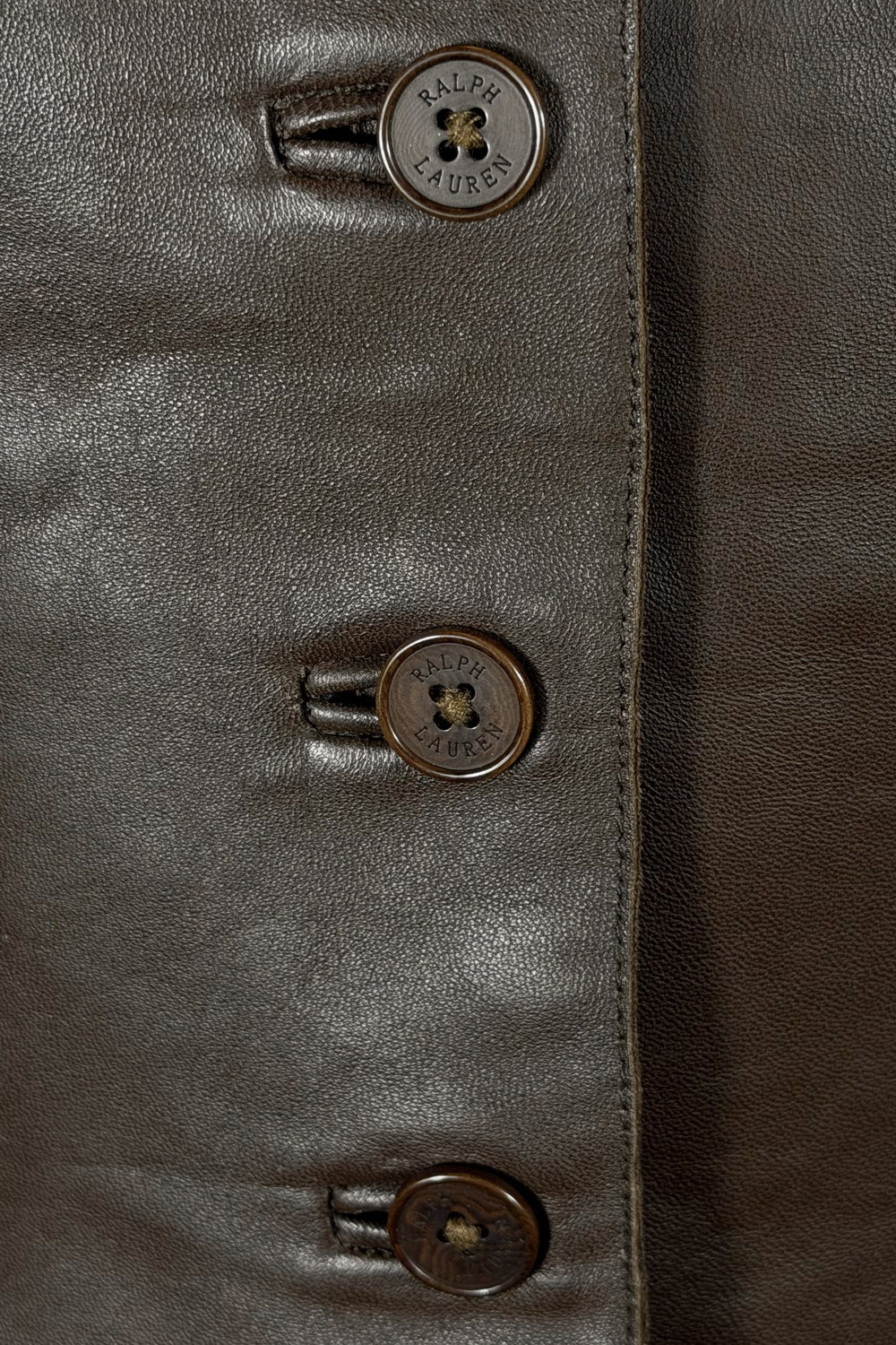 Ralph Lauren Purple Label Brown Leather Jacket | American Vintage