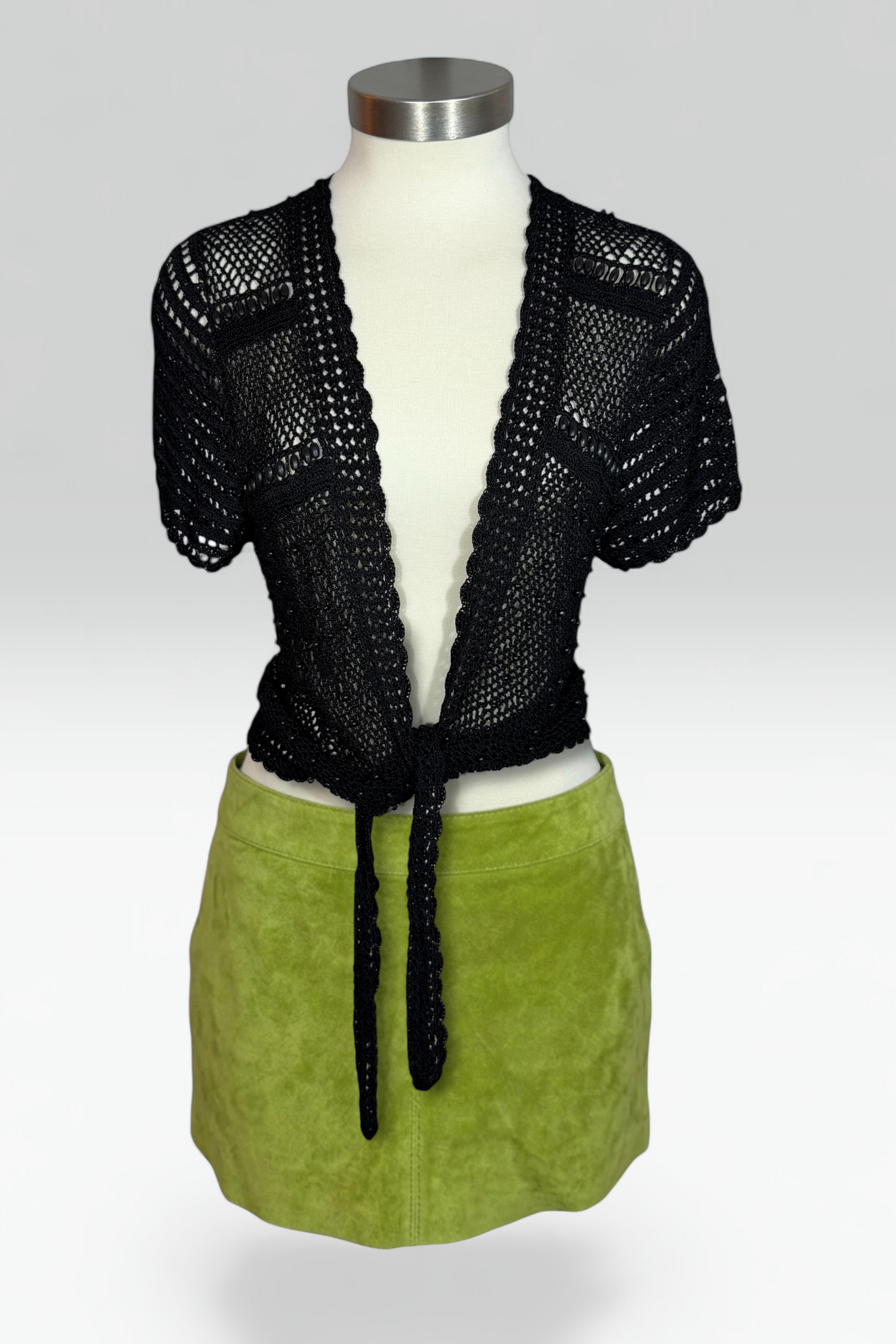 COMING SOON: TAILLISSIME BEADED CROCHET TIE-FRONT CARDIGAN