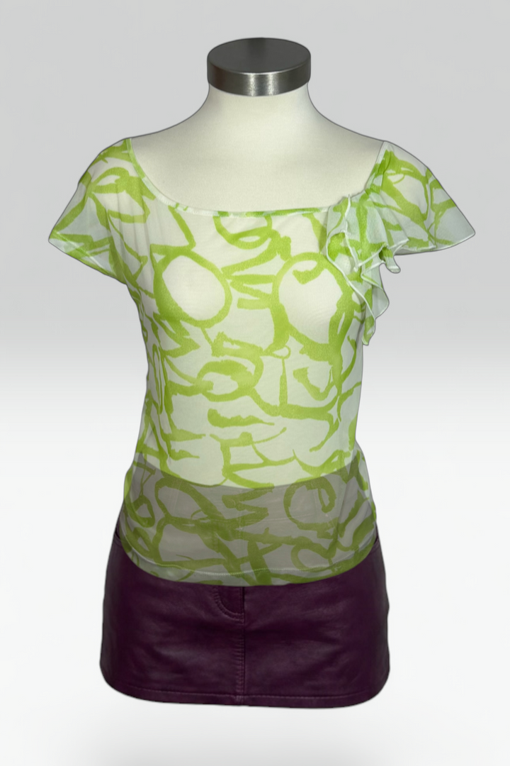 COMING SOON: MARELLA TRICOT GREEN MESH TOP