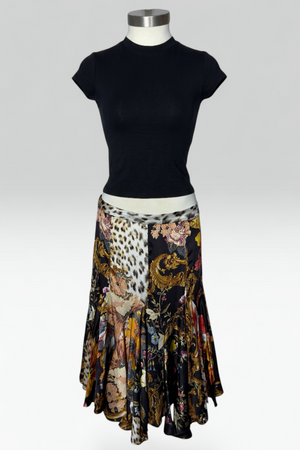 COMING SOON: Roberto Cavalli mixed print skirt