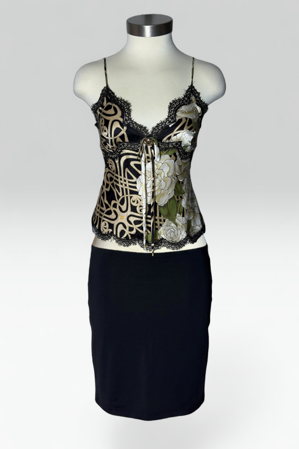 COMING SOON: Roberto cavalli geometric & floral print camisole
