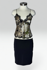 COMING SOON: Roberto cavalli geometric & floral print camisole