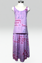 COMING SOON: tokuko 1er vol French newspaper print skirt set