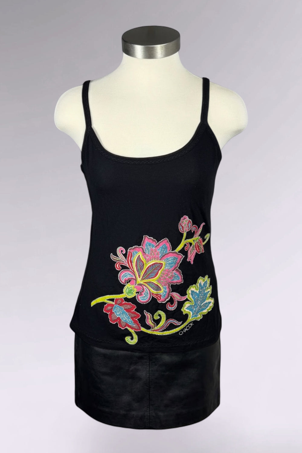 Chacok Embroidered Floral Camisole Tank | French Vintage