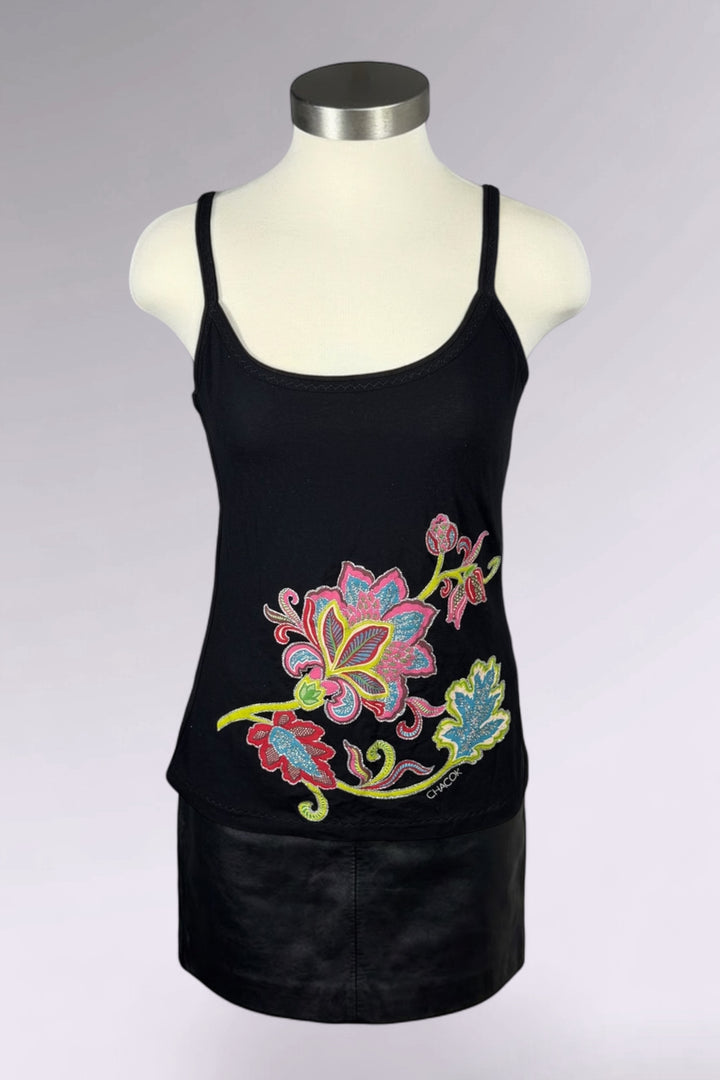 Chacok Embroidered Floral Camisole Tank | French Vintage