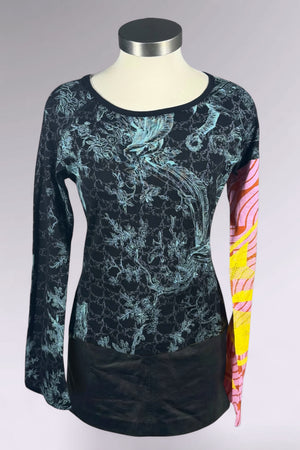 Custo Barcelona Mixed Print Long Sleeve Top | Spanish Secondhand