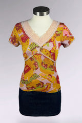 Hysteric Glamour Graphic Sparkle Knit Top | Japanese Vintage