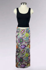 Chacok Abstract Print Maxi Skirt | French Vintage