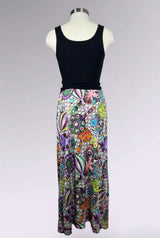 Chacok Abstract Print Maxi Skirt | French Vintage