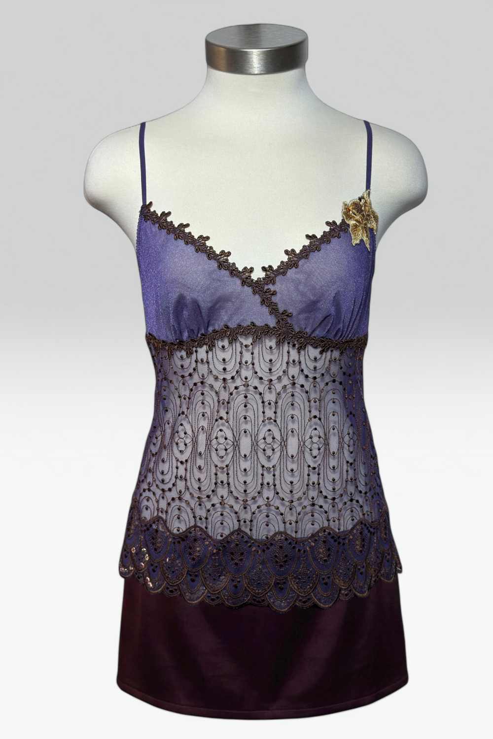 COMING SOON: Wacoal Salute purple embellished & embroidered Mesh Camisole