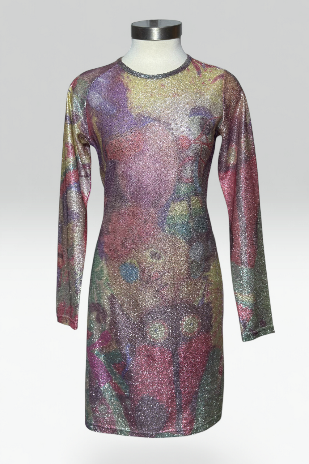 COMING SOON: W. &L.T. (Wild and Lethal Trash) by Walter Van Beirendonck sheer Metallic mini dress | Belgian Vintage