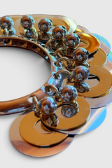 COMING SOON: Paco Rabanne x H&M silver & gold disc bracelet