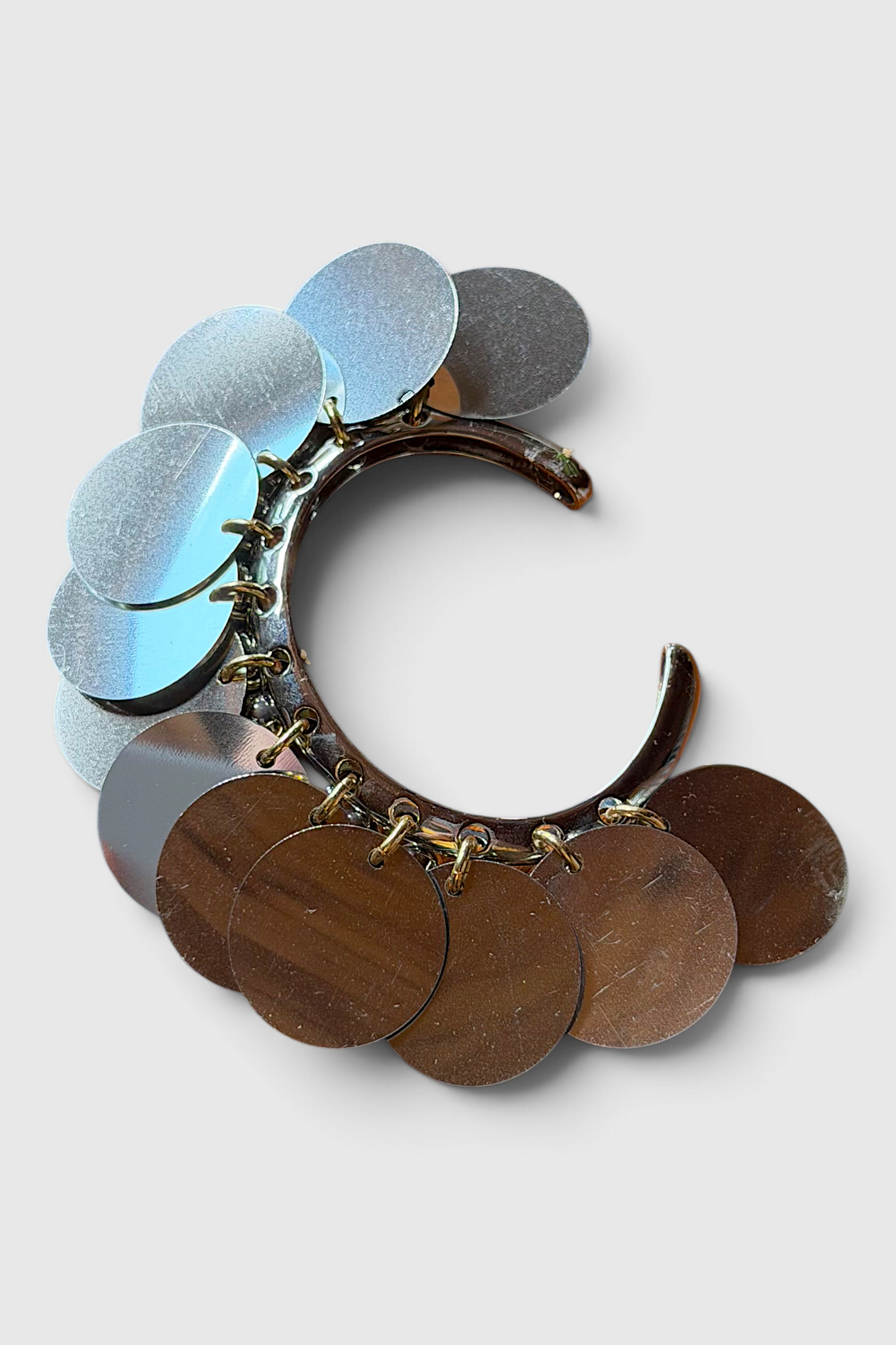 COMING SOON: Paco Rabanne x H&M silver & gold disc bracelet