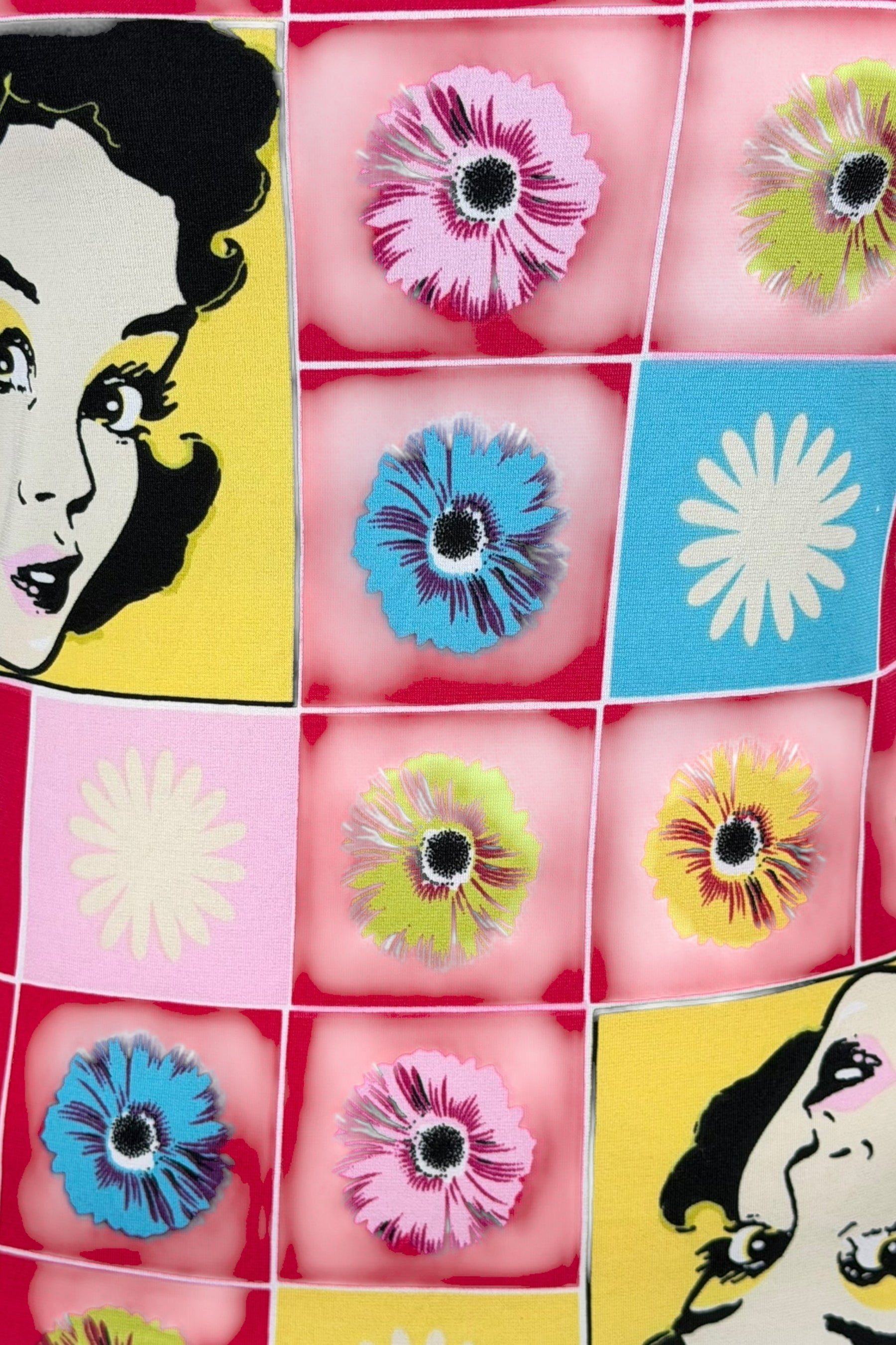 Evita Pop Art Floral Halter Top | Italian Vintage