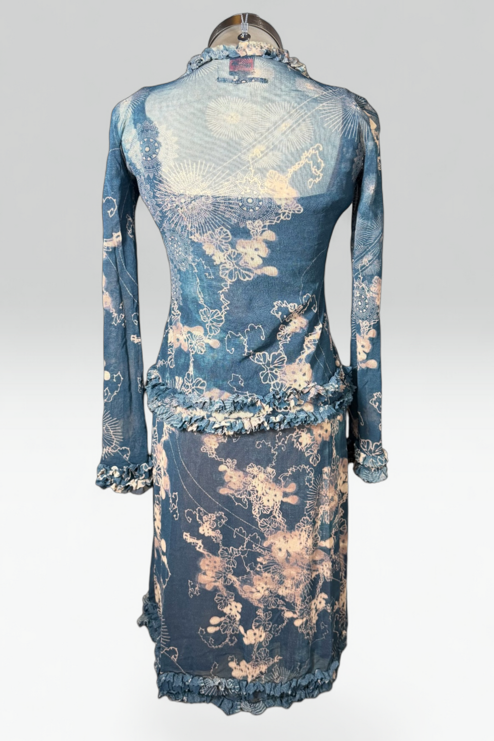 Jean Paul Gaultier Floral Mesh Dress Set | French Vintage