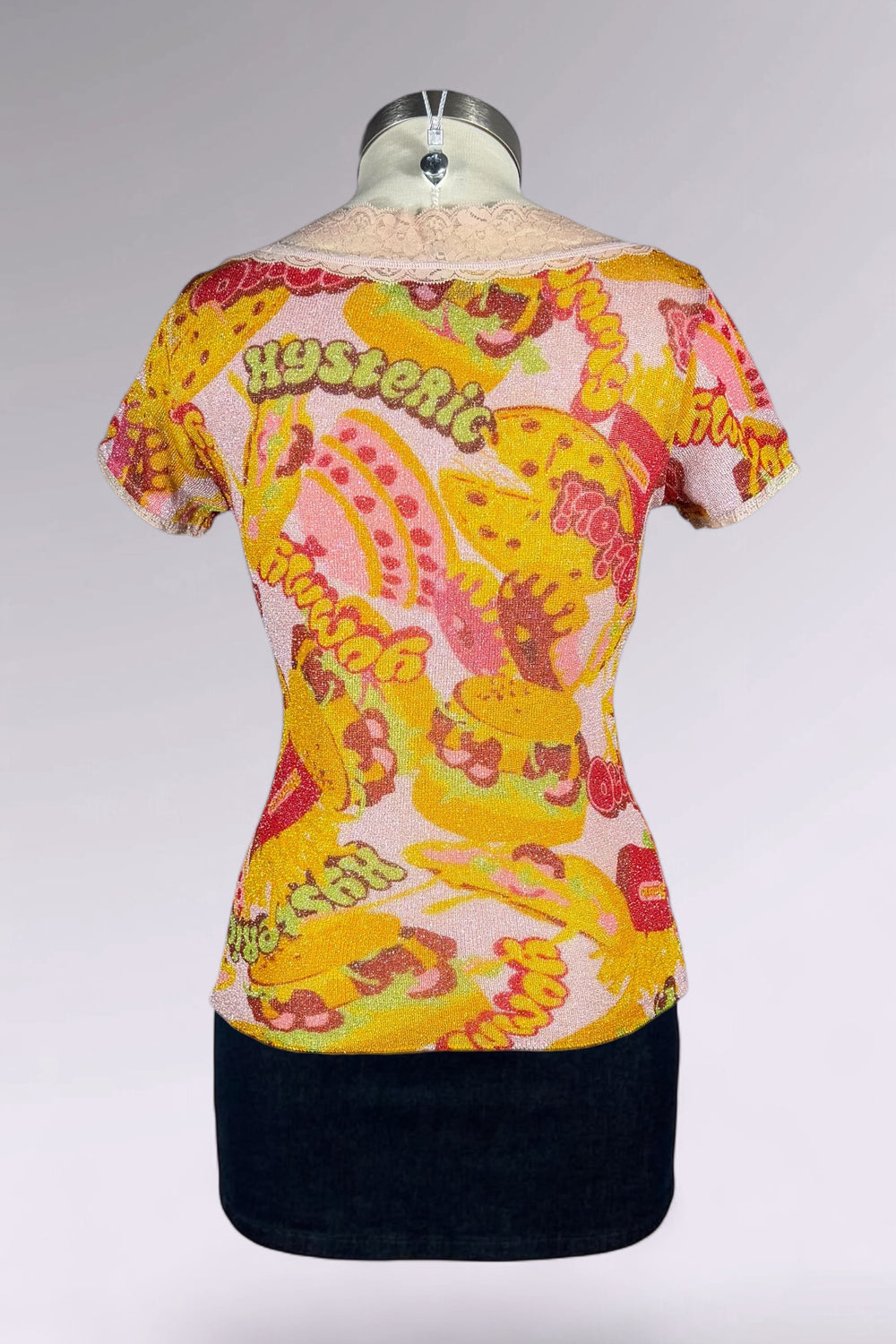 Hysteric Glamour Graphic Sparkle Knit Top | Japanese Vintage