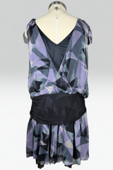 Diane von Furstenberg Silk Geometric Print Dress with Crystal Embellishment | American Secondhand