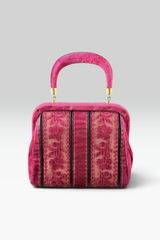 Roberta di Camerino Pink Velvet Floral Frame Bag | Italian Vintage