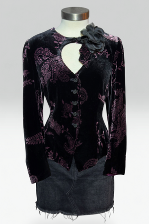 COMING SOON: Armani Collezioni Paisley Velvet Floral Appliqué Blazer | ITALIAN VINTAGE