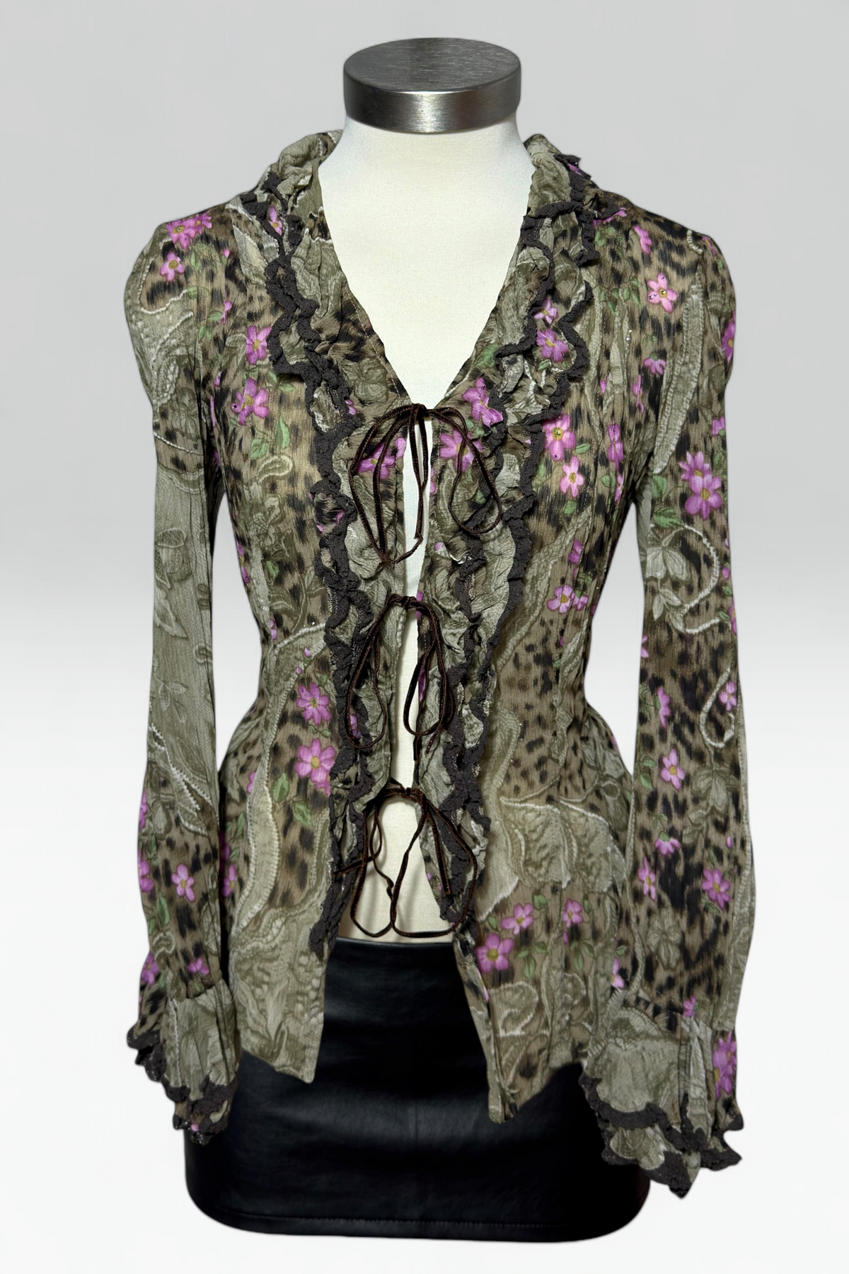 Coming soon: GK ITALIYA FLORAL & LEOPARD PRINT ruffle TOP