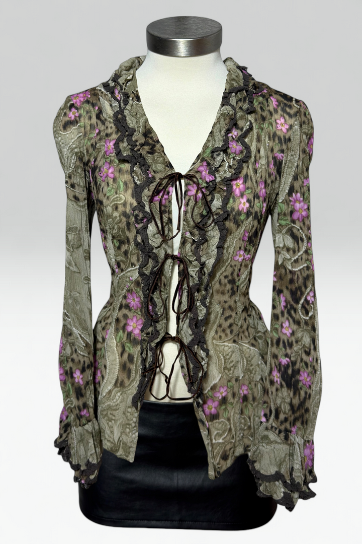 Coming soon: GK ITALIYA FLORAL & LEOPARD PRINT ruffle TOP