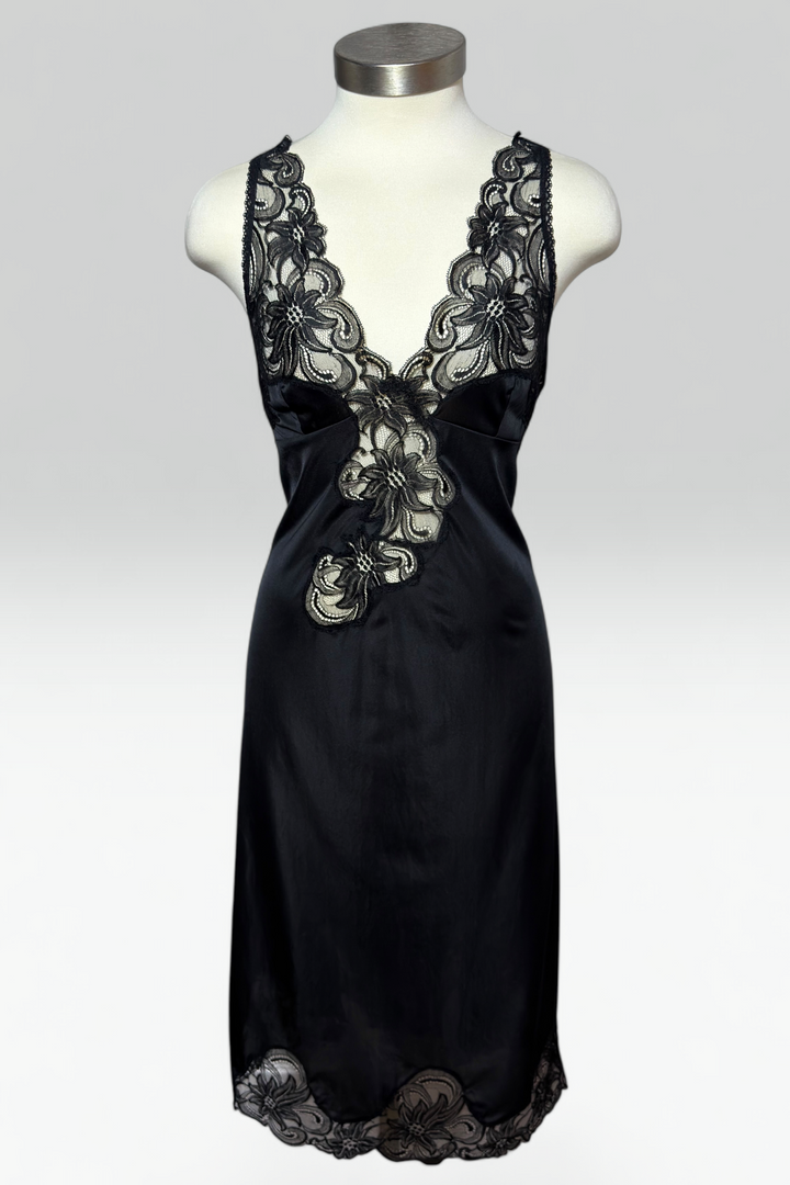 Coming soon: CHRISTIAN DIOR BLACK LACE SLIP DRESS