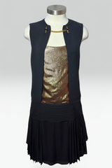 Coming soon: GUCCI SS 2012 RTW CHAIN-FASTENED METALLIC PANEL PLEATED DRESS