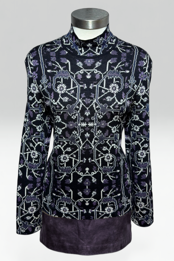 COMING SOON: SALVATORE FERRAGAMO FLORAL TAPESTRY MOCK NECK SWEATER