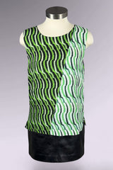 Vivienne Tam Silk Abstract Print Sleeveless Top | Chinese Secondhand
