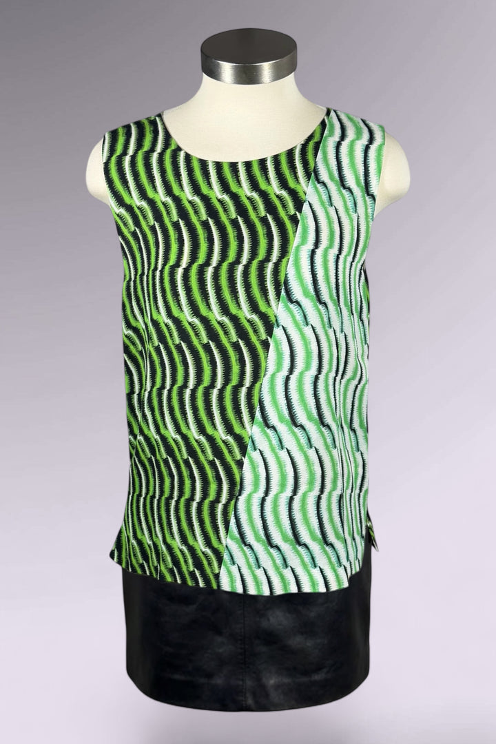 Vivienne Tam Silk Abstract Print Sleeveless Top | Chinese Secondhand