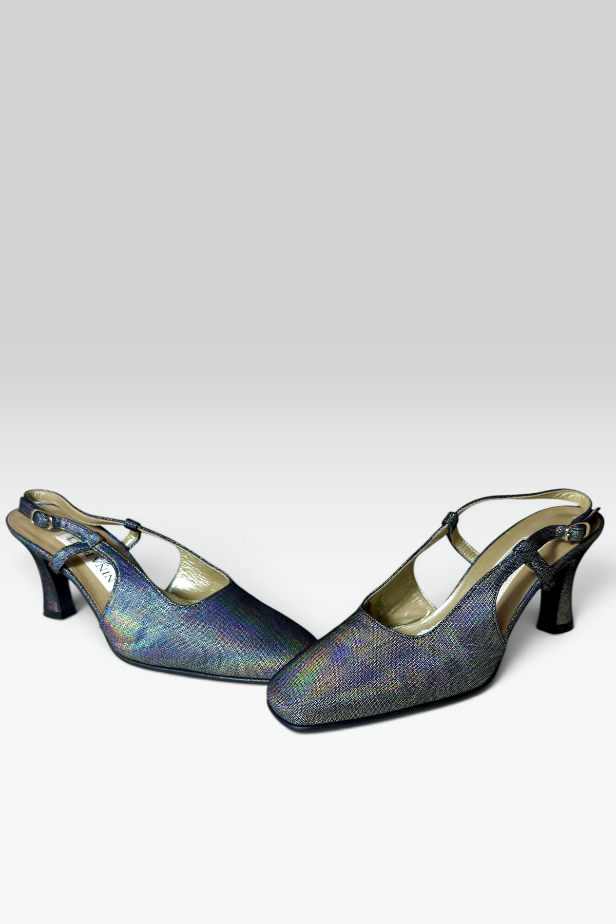 Coming soon: NINA RICCI IRIDESCENT SLINGBACK HEELS | French Secondhand