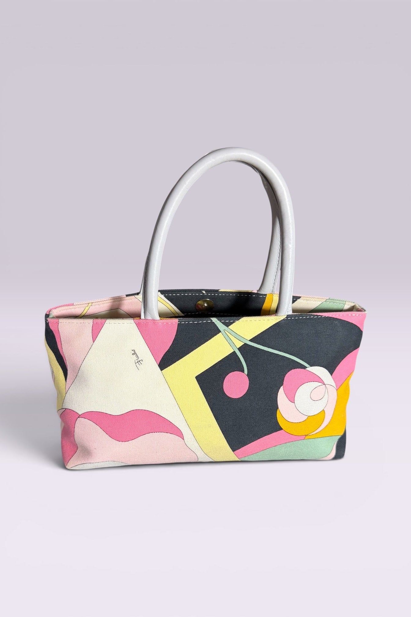 Emilio Pucci Abstract Print Mini Canvas Tote Bag | Italian Secondhand