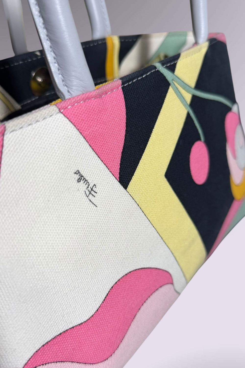 Emilio Pucci Abstract Print Mini Canvas Tote Bag | Italian Secondhand