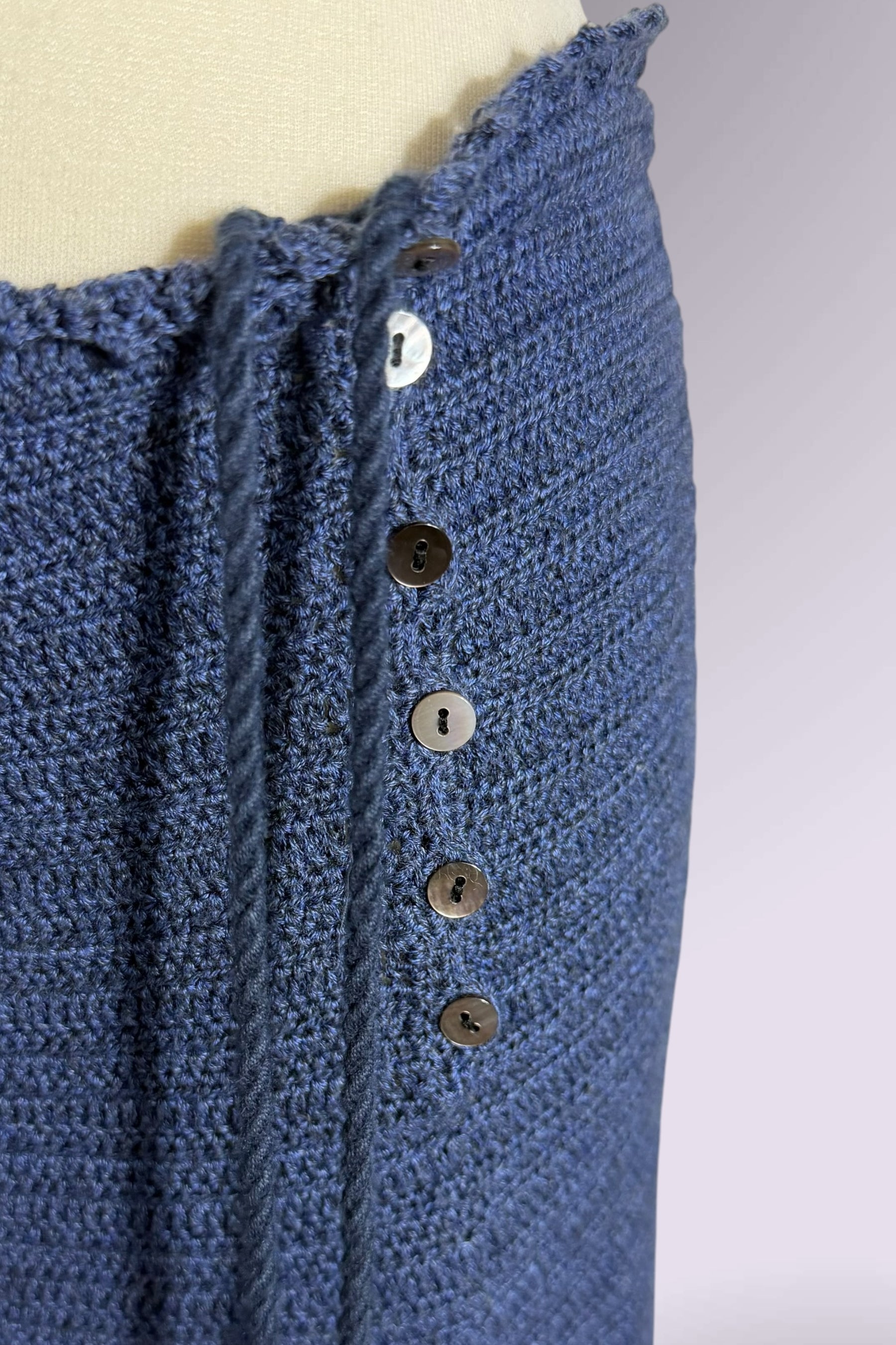 Ralph Lauren Crochet Knit Midi Skirt | American Vintage