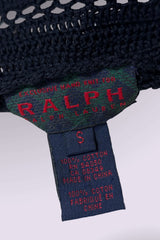 Ralph Ralph Lauren Black Hand-Knit Crochet Knit Midi Dress | American Vintage