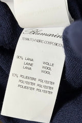 Blumarine Embroidered Wool Cardigan with Mink Fur Collar | Italian Vintage