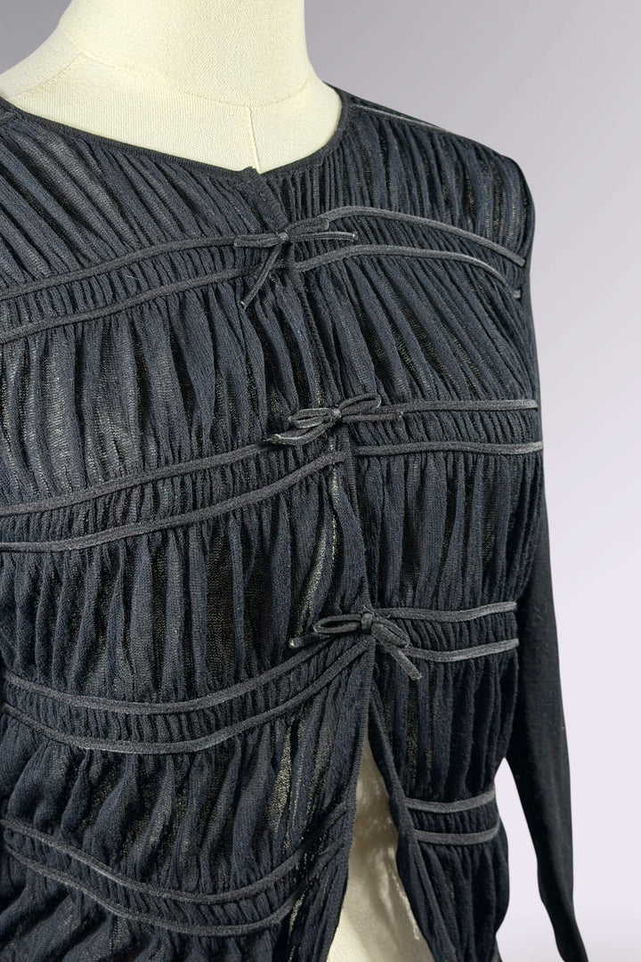 Anna Molinari Couture Ruched Ribbon Top | Italian Vintage
