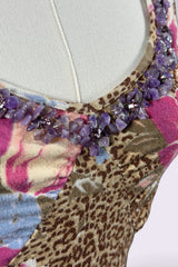 Blumarine Embellished Leopard Print Top | Italian Vintage