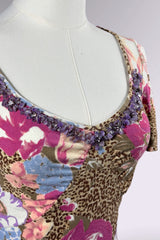 Blumarine Embellished Leopard Print Top | Italian Vintage
