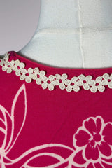 Blumarine Pink Floral Short Sleeve Cardigan | Italian Vintage