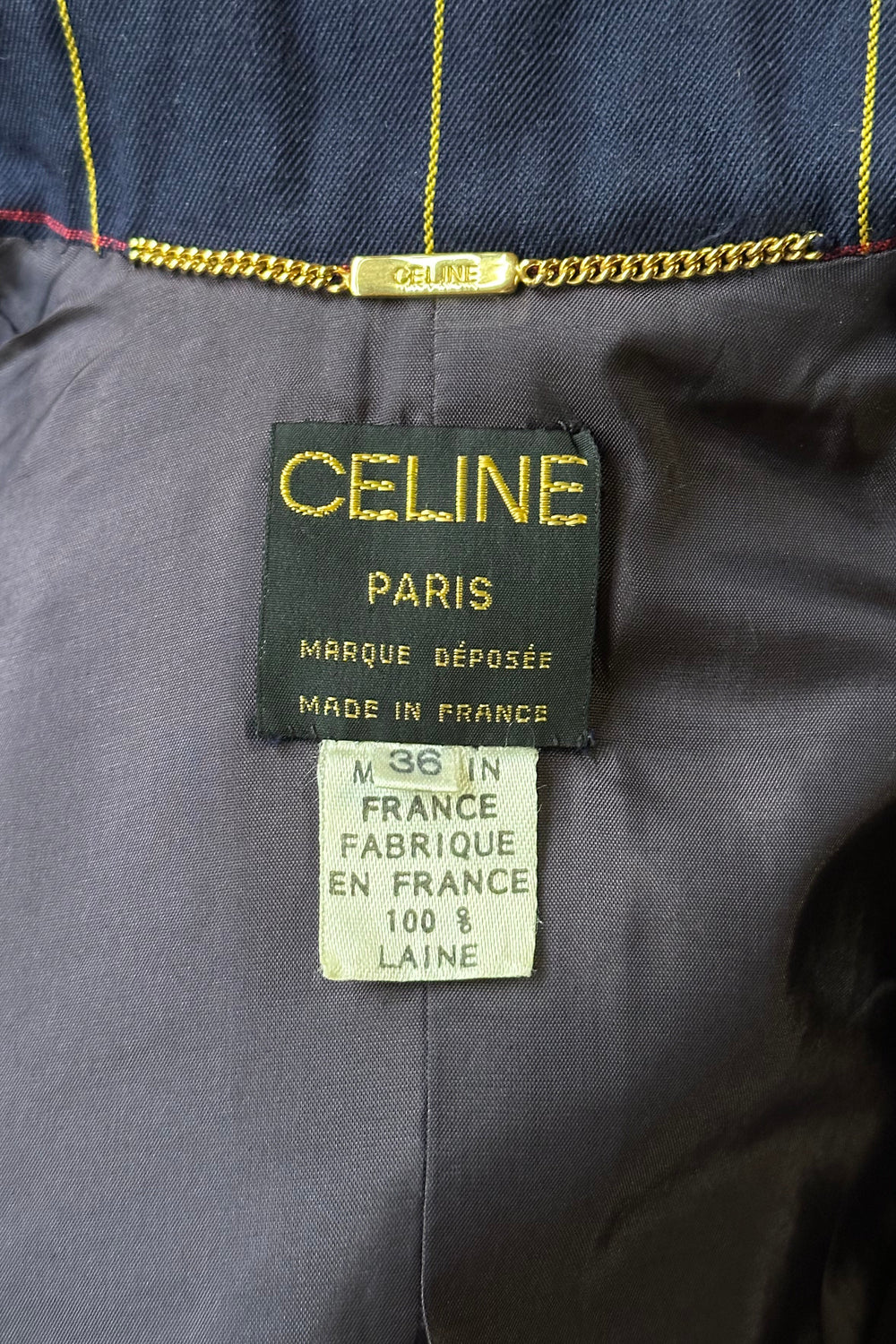 Celine Wool Windowpane Blazer | French Vintage