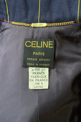 Celine Wool Windowpane Blazer | French Vintage